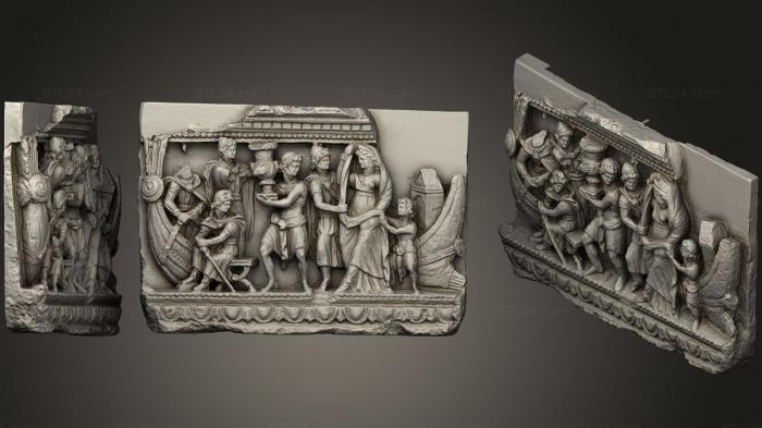 Горельефы и барельефы исторические и религиозные (Этрусская погребальная урна 184912016, GRLFH_0481) 3D модель для ЧПУ станка