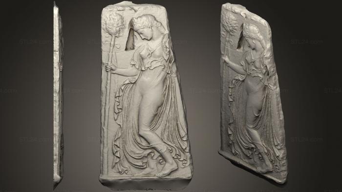 Marble Relief With A Dancing Maenad