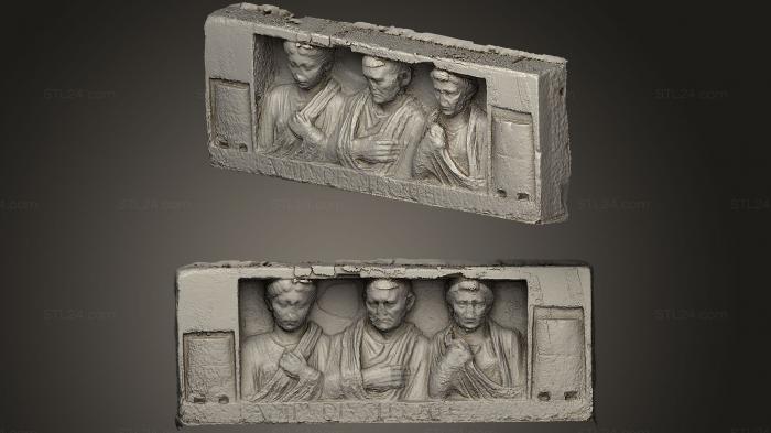 High reliefs and bas-reliefs, historical and religious (Stone funerary relief, GRLFH_0512) 3D models for cnc