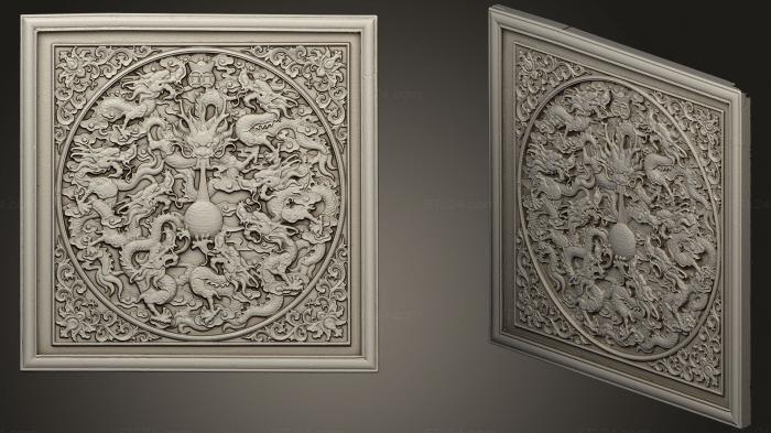 Горельефы и барельефы исторические и религиозные (Скульптура из деревянной доски, GRLFH_0522) 3D модель для ЧПУ станка