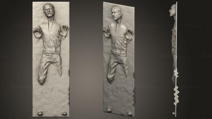 High reliefs and bas-reliefs, historical and religious (Hans Solo Carbonite, GRLFH_0540) 3D models for cnc