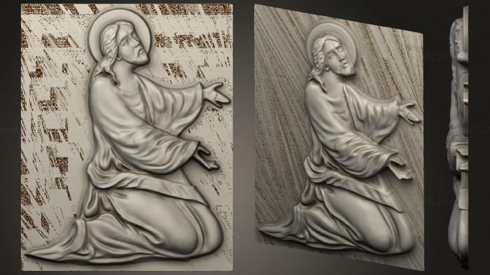 High reliefs and bas-reliefs, historical and religious (Jesus 2.5D, GRLFH_0541) 3D models for cnc