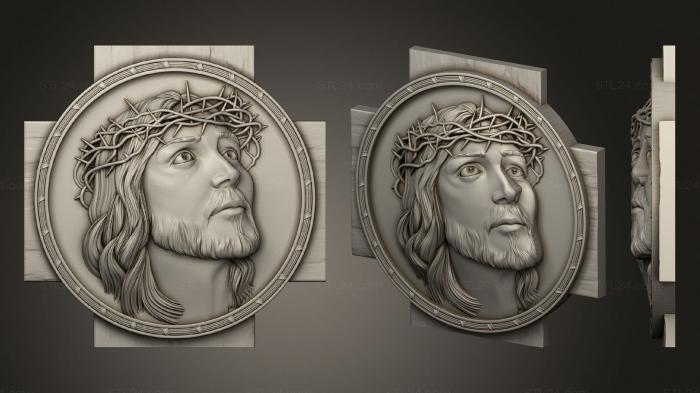 High reliefs and bas-reliefs, historical and religious (Jesus 0186, GRLFH_0542) 3D models for cnc
