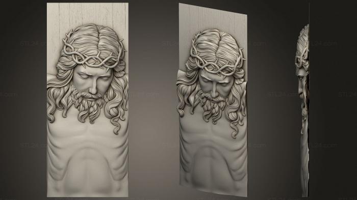 Горельефы и барельефы исторические и религиозные (Иисус 0188, GRLFH_0543) 3D модель для ЧПУ станка