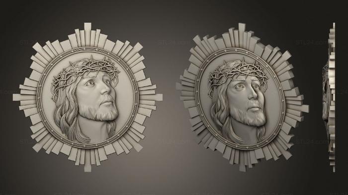 Горельефы и барельефы исторические и религиозные (Иисус 0193, GRLFH_0546) 3D модель для ЧПУ станка