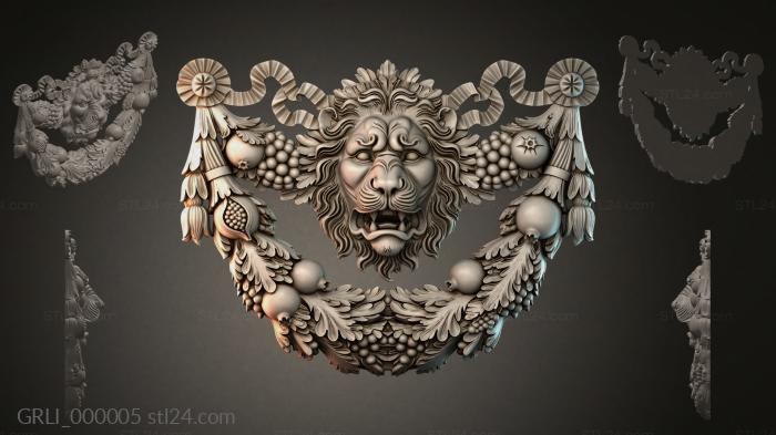 Гирлянды разные (GRLI_000005) 3D модель для ЧПУ станка