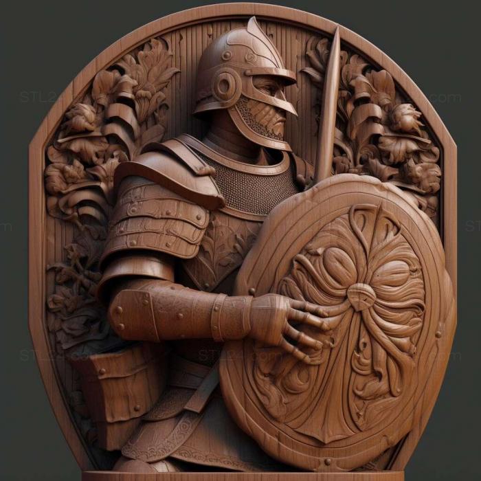 Characters (st knight 3d model 1, HERO_1285) 3D models for cnc