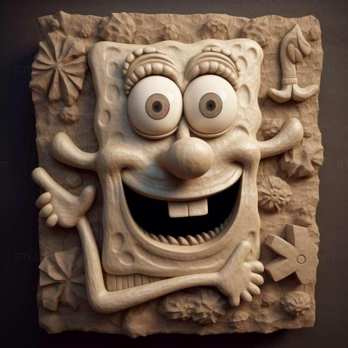 Characters (st SpongeBob SquarePants 4, HERO_1588) 3D models for cnc