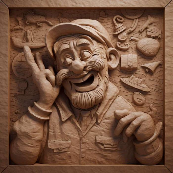 Characters (st Campsicnemus popeye 3, HERO_187) 3D models for cnc