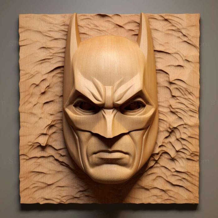 Персонажи (Бэтмен Майкл Китон 1, HERO_2141) 3D модель для ЧПУ станка