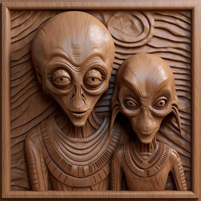 Characters (st Alien Alien Bolaji Badeggio and Tom uff Jr 2, HERO_2202) 3D models for cnc