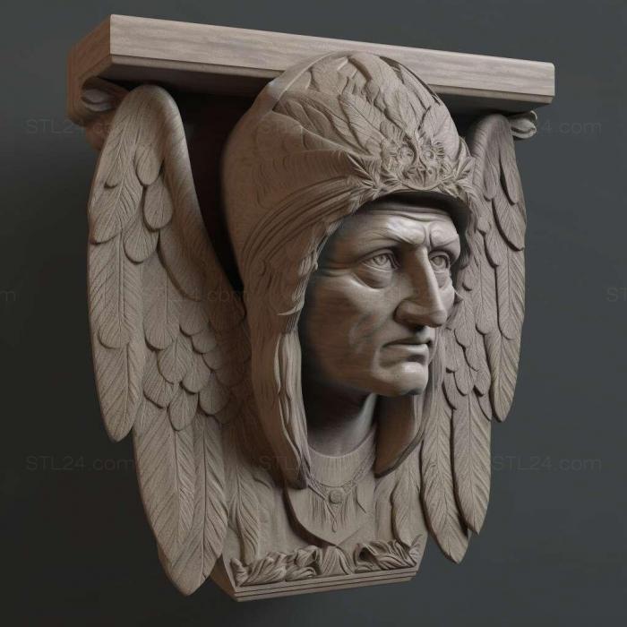 st SCELETON BUST WITH HORN WITH WINGS 2