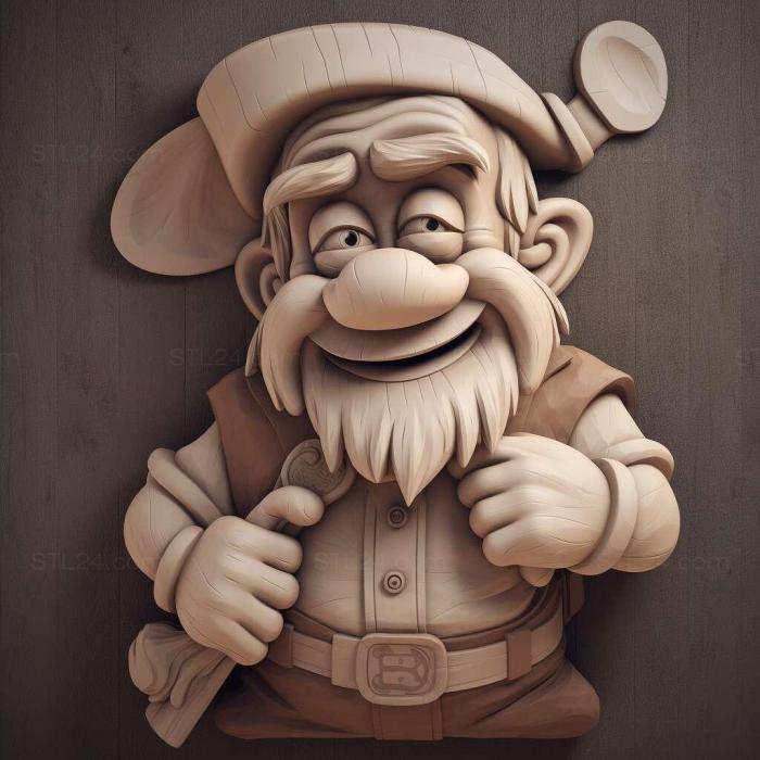Characters (Campsicnemus popeye 4, HERO_2756) 3D models for cnc