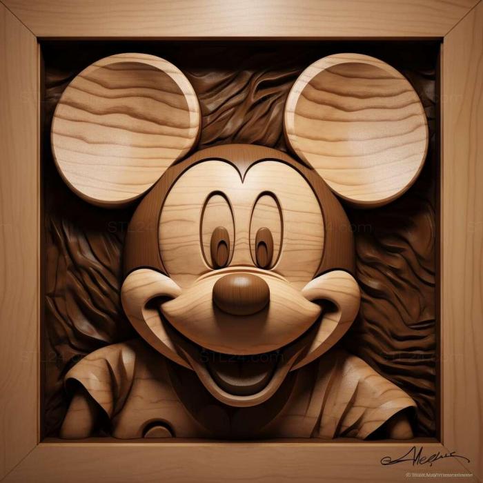 st mickey mouse 3d model 1