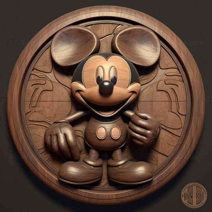 Characters (st mickey mouse 3d model 2, HERO_3002) 3D models for cnc