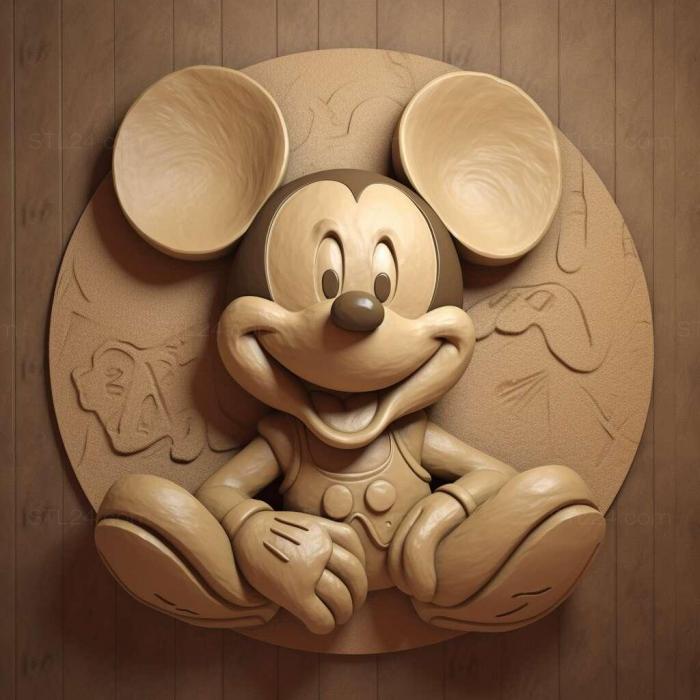 Characters (st mickey mouse 3d model 4, HERO_3004) 3D models for cnc