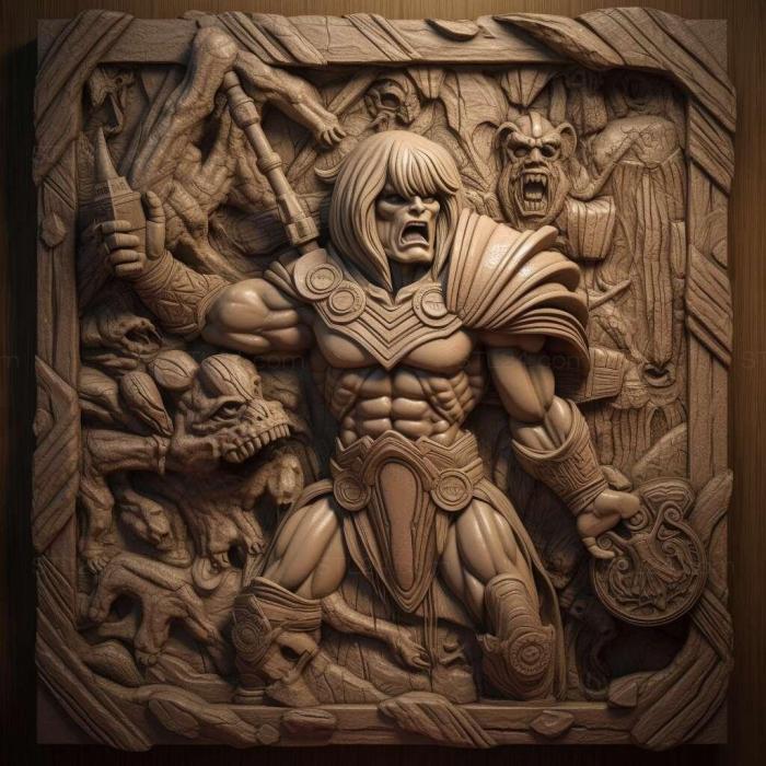 Characters (st HE MAN 80s Tribute 4, HERO_3636) 3D models for cnc