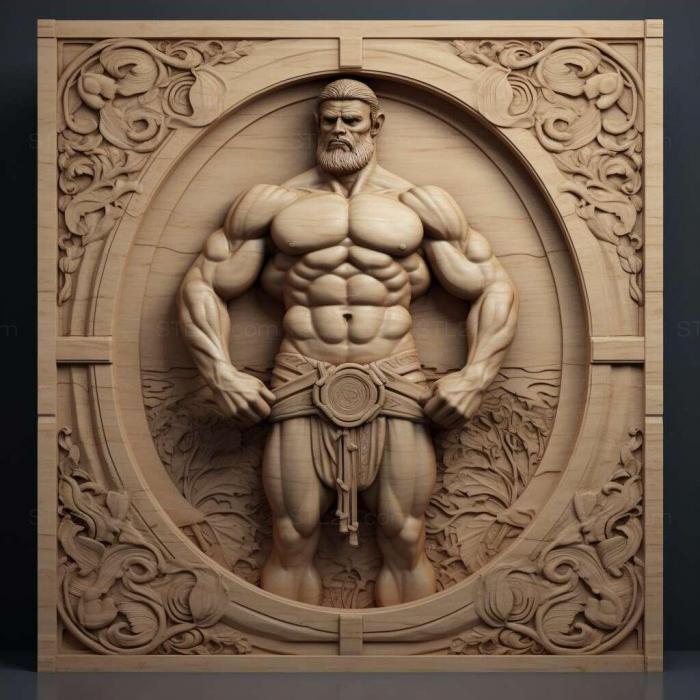 bodybuilder 3d model 4