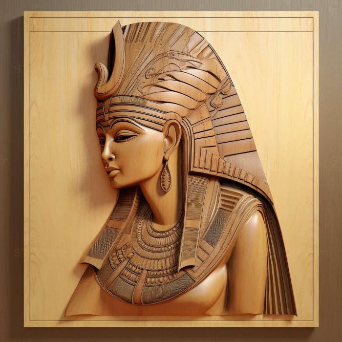 Characters (st egyptian goddess 2, HERO_3818) 3D models for cnc