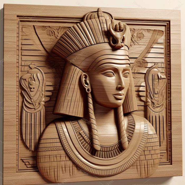 Characters (st egyptian goddess 3, HERO_3819) 3D models for cnc