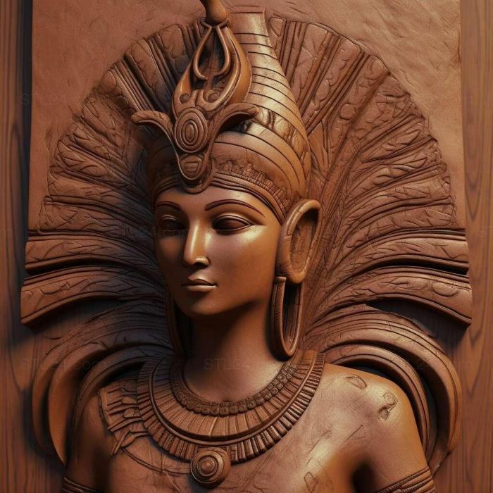 Characters (st egyptian goddess 4, HERO_3820) 3D models for cnc