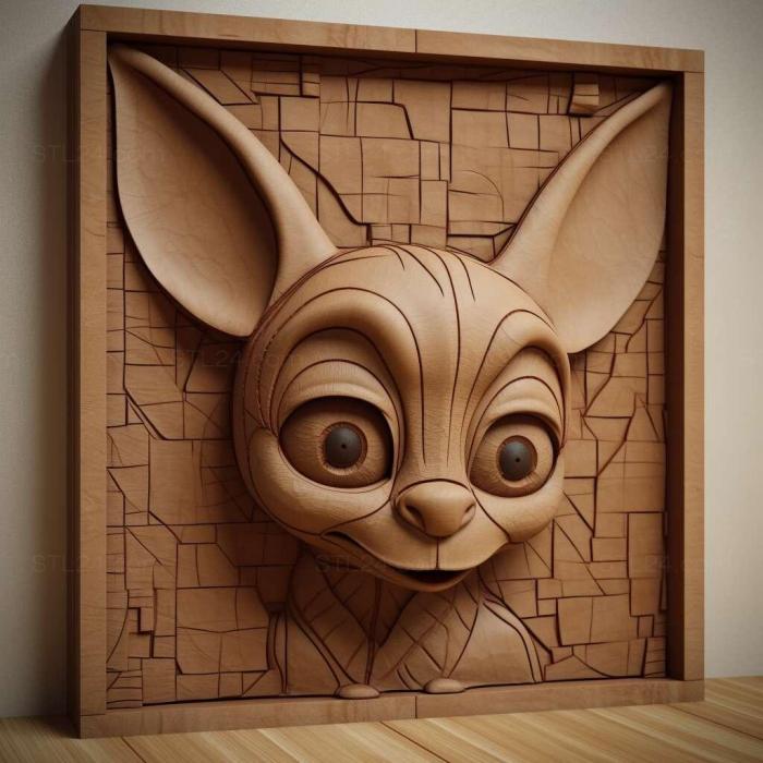 Characters (st Big eared Stitch from ilo and Stitch 2, HERO_3846) 3D models for cnc