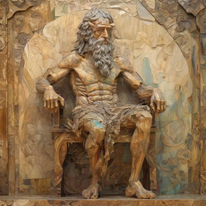 Characters (PAINTING Demon sitting ARTIST Mikhail Vrubel 3, HERO_4335) 3D models for cnc