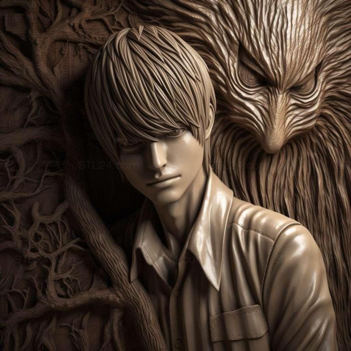 Characters (st Light Yagami FROM Death Note 2, HERO_4358) 3D models for cnc