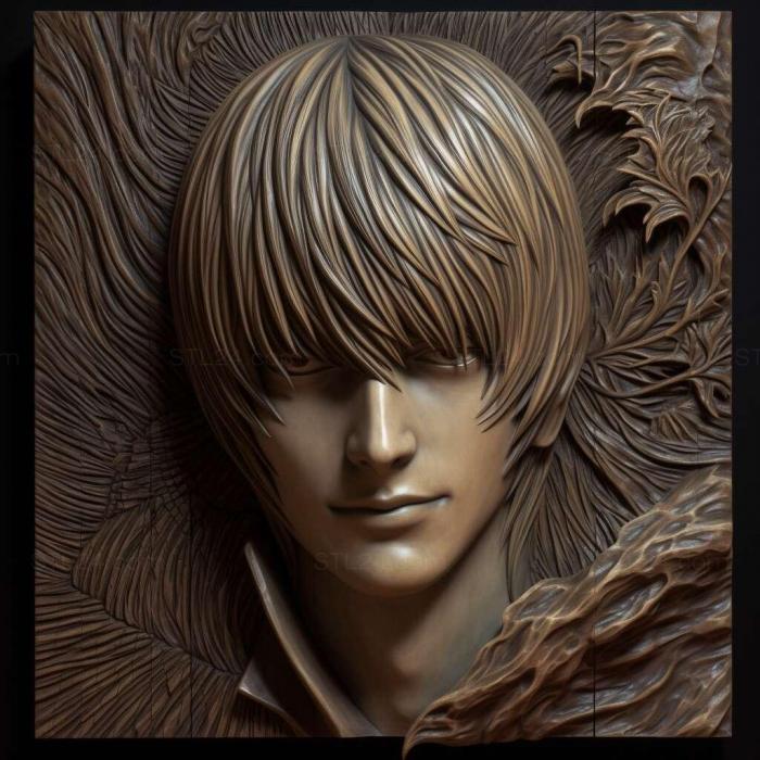 Characters (st Light Yagami FROM Death Note 3, HERO_4359) 3D models for cnc