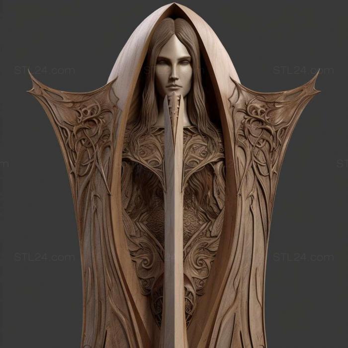 Characters (Middle Earth Shadow of War Blade of Galadriel 1, HERO_573) 3D models for cnc