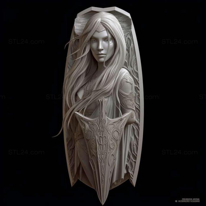 Characters (Middle Earth Shadow of War Blade of Galadriel 3, HERO_575) 3D models for cnc