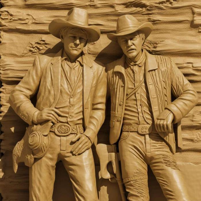 Characters (st Butch and SundanceButch Cassidy and the Sundance KidPauRELIE 1, HERO_761) 3D models for cnc