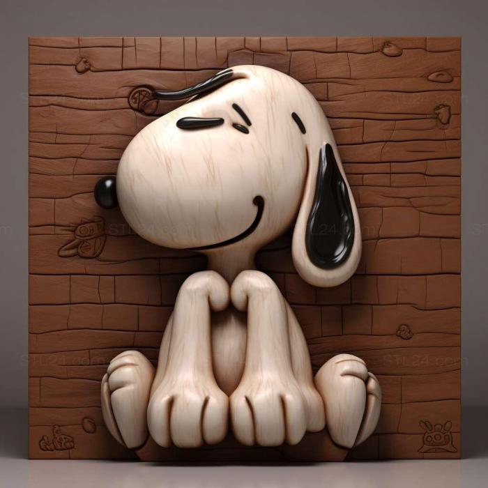 Characters (Snoopy is a character in Peanuts comics 4, HERO_768) 3D models for cnc