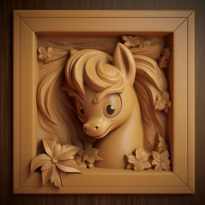 Персонажи (Гамми из My ittle Pony Дружба - это чудо 4, HERO_784) 3D модель для ЧПУ станка