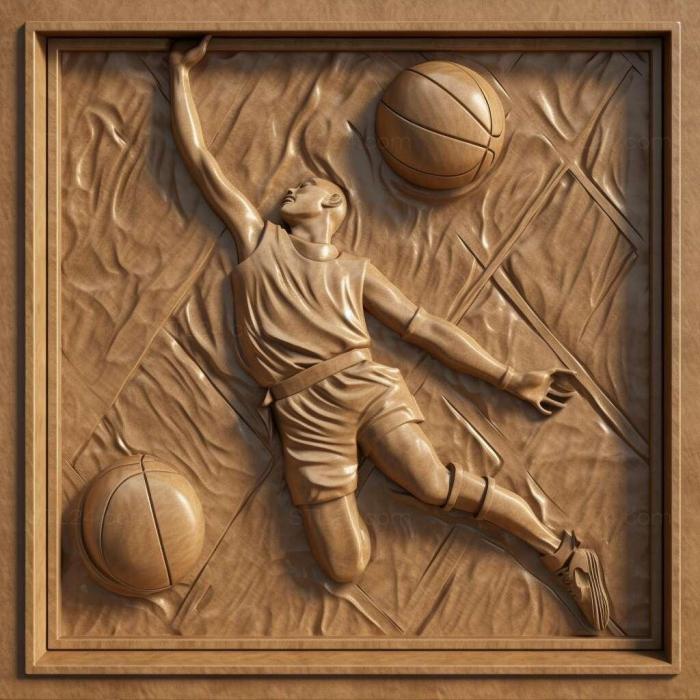 Идеи (Уличный спортивный Баскетбол 4, IDEA_11136) 3D модель для ЧПУ станка