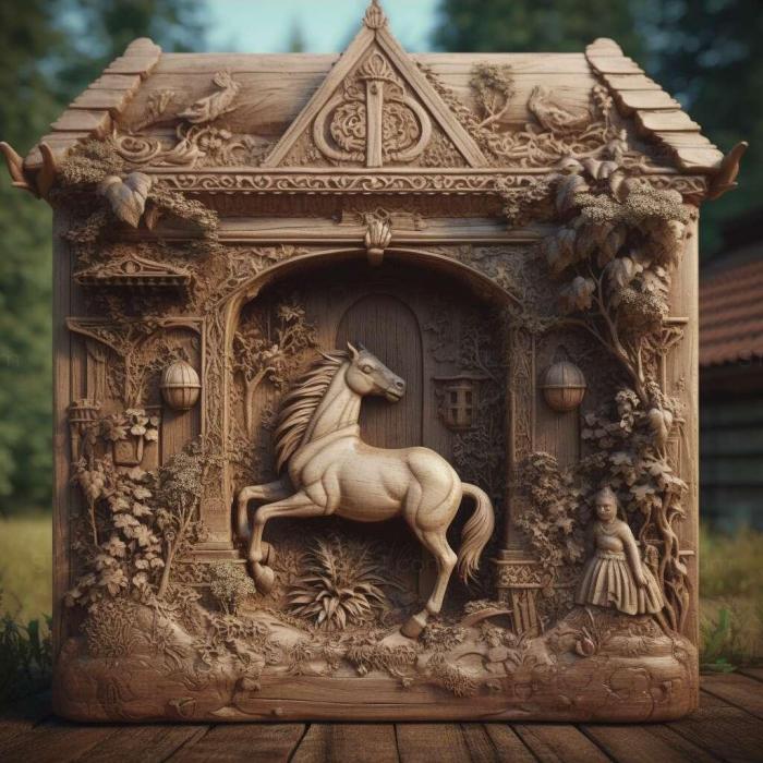 Ideas (Unicorn House in the garden 2, IDEA_15958) 3D models for cnc