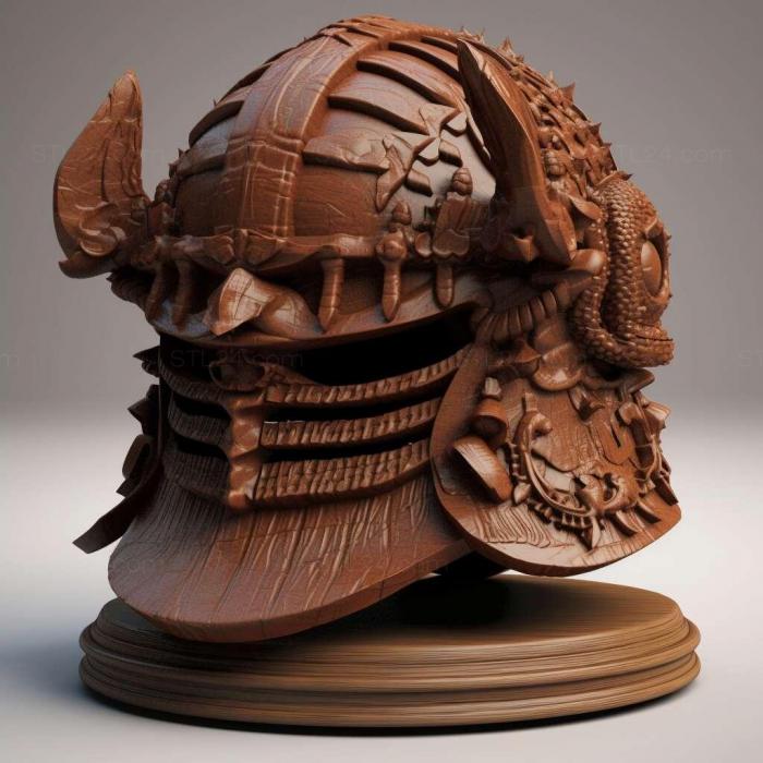 Ideas (Samurai helmet 3, IDEA_20343) 3D models for cnc