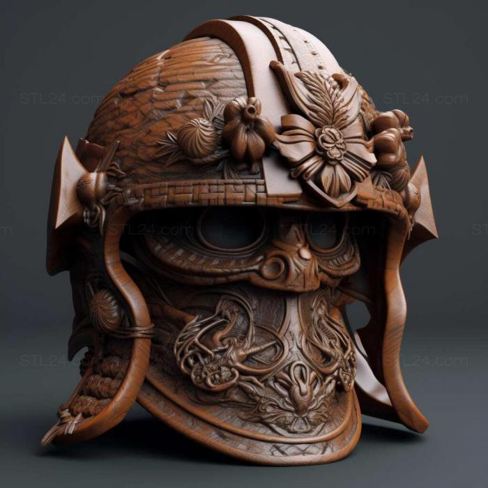 Ideas (Samurai helmet 4, IDEA_20344) 3D models for cnc