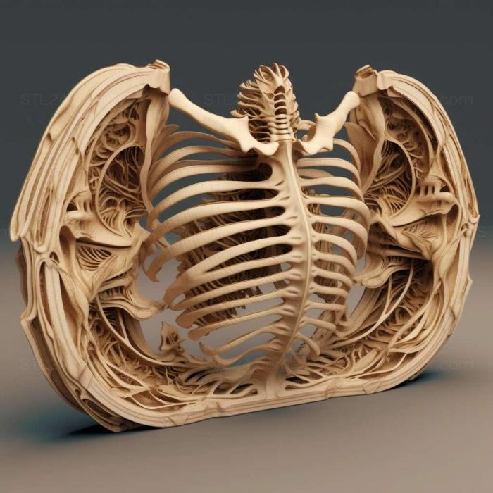 Rib cage 3d model 1