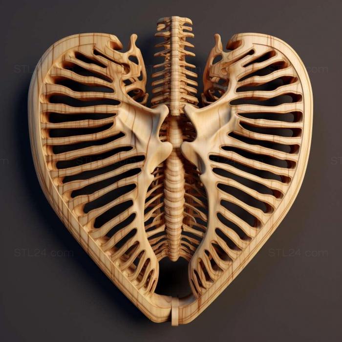 Rib cage 3d model 2