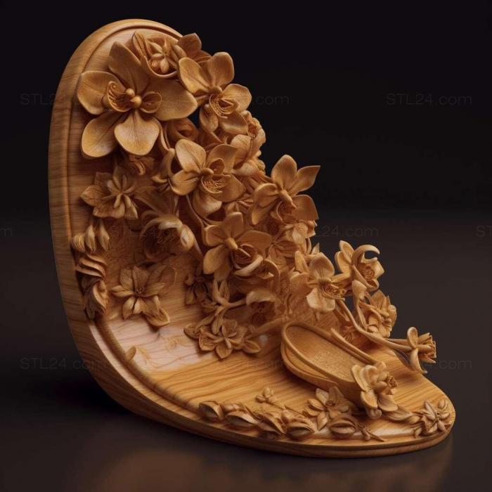 Ideas (Orchid Rothschilds slipper 2, IDEA_39878) 3D models for cnc
