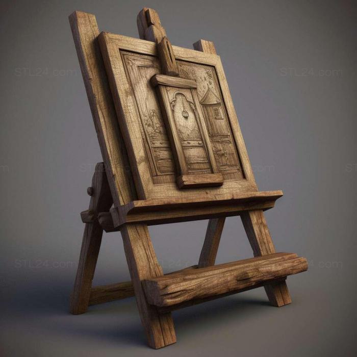 Ideas (Easel painting 2, IDEA_8466) 3D models for cnc