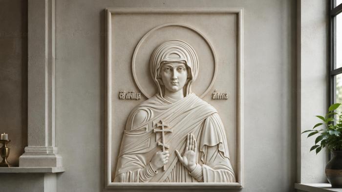 Icons (Holy Martyr Alla, IK_0301-1) 3D models for cnc