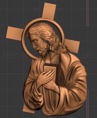 Icons (Jesus with the cross, IK_1884) 3D models for cnc