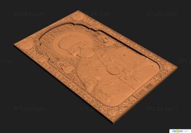Иконы (Николай Чудотворец с минимальным рельефом, IK_1899) 3D модель для ЧПУ станка