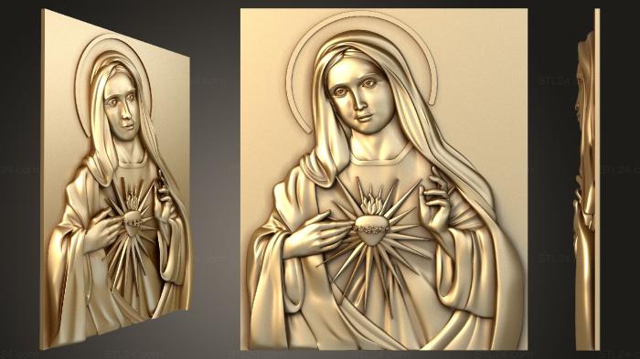 Иконы (Пресвятая дева Мария, IK_1904) 3D модель для ЧПУ станка