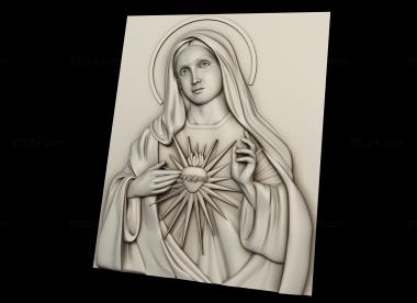 Icons (The blessed virgin Mary, IK_1904) 3D models for cnc