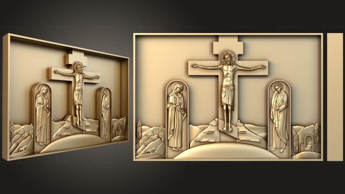 Иконы (Распятие Иисуса Христа, IK_1905) 3D модель для ЧПУ станка