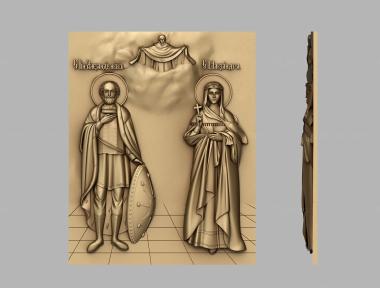 Icons (Saint Al. Nevsky and Alexandra, IK_1917) 3D models for cnc