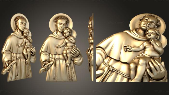 Иконы (Святой Антоний без подложки, IK_1920) 3D модель для ЧПУ станка